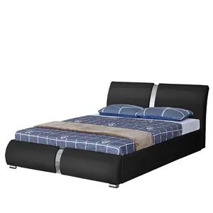 Mobiliário de quarto luxuoso Willsoon Beauty, cama king size dupla queen size com armazenamento, cama de couro sintético, design moderno