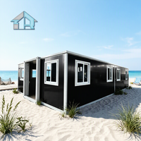 40ft Modern Minimalist Genişletilebilir Çelik Konteyner Ev Modüler Mobil Prefabrik Otel Konaklama Alanı Vahşi Doğa İstasyonu Maden