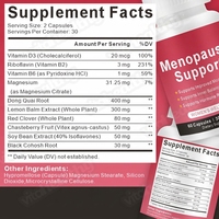 Capsules de soutien à la ménopause en gros OEM/ODM : Formule pour femmes, favorisant l'équilibre hormonal et l'humeur, capsules de soutien pour la ménopause et la vie de mi-saison.
