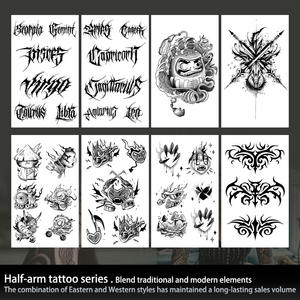 Tatuaje temporal tatuaje semipermanente impermeable a prueba de sudor dura 2 semanas tatuaje antifricción herbal realista para pierna de brazo - Product Image 3