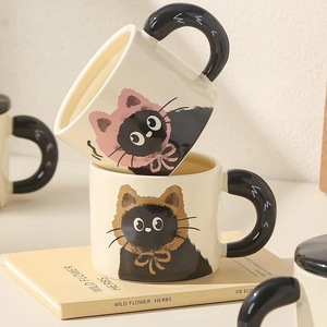 Taza de Gato Creativa con Tapa, Linda Taza de Café de Cerámica, Taza de Oficina, Regalo para el Día de San Valentín - Product Image 4