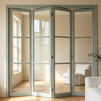 Puerta Plegable de Aluminio y Vidrio Estilo Francés para Apartamentos Pequeños, con Vista Panorámica, Aislamiento Térmico y Ahorro de Energía
