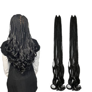 Vendita calda di alta qualità da 22 pollici da 60g treccia sintetica africana <span class=keywords><strong>trecce</strong></span> a scatola di trama singola <span class=keywords><strong>con</strong></span> <span class=keywords><strong>trecce</strong></span> ricci francesi - Product Image 1