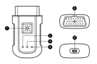 Interfaz de Comunicación para Vehículos Autel Maxisys VCI100 VCI 100 Inalámbrica de Diagnóstico DLC Bluetooth MaxiVCI V100 para Autel MS906BT