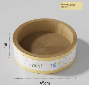 Modernes Katzen-Kratzbrett und Bett in Einem Großes Schalenförmiges Design Umweltfreundliches Wellpapier Langlebiges Katzenspielzeug & Zubehör - Product Image 5