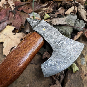 High Quality Damascus Steel Bearded <b>Axe</b> Hand Forged Wood <b>Handle</b> Custom Logo Outdoor Camping <b>Axe</b> Wholesale Custom Damascus <b>Axes</b> - Product Image 2