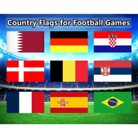 Drapeaux de pays personnalisés, impression numérique, tissu polyester, drapeau rectangulaire d'extérieur pour les sports, publicité promotionnelle, bannière