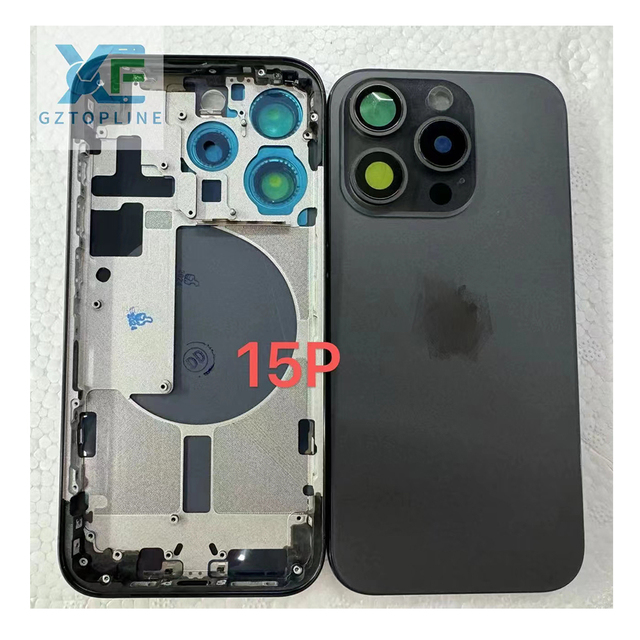 Mobile Phone Back Cover Housing case Tape Complete for iPhone 15 Pro Max 15 Body case