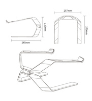 Soporte de Aluminio para Portátil OEM de Fábrica, Ajustable, Elevador de Escritorio Universal para Portátiles de 17.3 Pulgadas