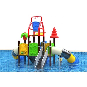 Gran Parque Acuático comunitario, parque infantil, enorme almohadilla para salpicaduras, palmera, juego, toboganes de diversión - Product Image 6