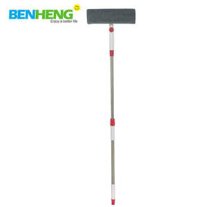 Kit 2 in 1 per la Pulizia di Finestre in Acciaio Inossidabile e Plastica con Asta di Prolunga e Tergivetro a Manico Lungo per <span class=keywords><strong>Vetri</strong></span> Doccia e Pavimenti - Product Image 2