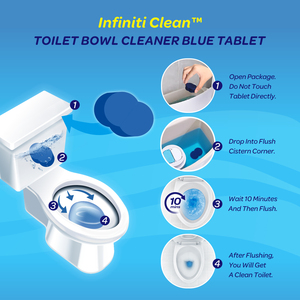 Infiniti Durable Disposable Flush <b>Toilet</b> <b>Cleaner</b> Tablets Convenient Automatic Bowl <b>Cleaner</b> Lasting Deodorization Stain Remover - Product Image 5