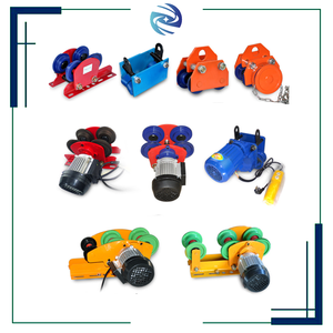 1T Chariot de levage électrique haute résistance Bords lisses Anti-desserrage Écrous de verrouillage latéraux Matériau en acier Source d'alimentation manuelle manuelle - Product Image 5