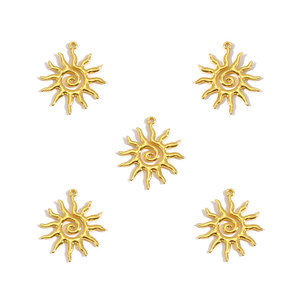 Dijes de Sol de 6 Colores de Aleación <span class=keywords><strong>para</strong></span> <span class=keywords><strong>Pendientes</strong></span>, Collares, Colgantes, <span class=keywords><strong>Accesorios</strong></span> de Joyería Hechos a Mano, 40*33mm L225 - Product Image 5