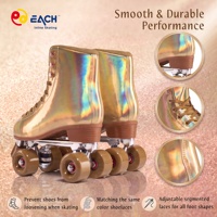 Patins à roulettes quad pour adultes, nouveau style, dessus brillant, résistants à l'usure avec roues en PU, cadre en alliage d'aluminium, personnalisables