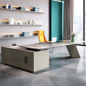 Scrivania Direzionale a L di Design Moderno, Facile da Montare, Set Scrivania e Sedia per <span class=keywords><strong>Ufficio</strong></span> CEO, Scrivania Esecutiva - Product Image 3