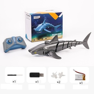 Tiburón eléctrico a Control remoto <span class=keywords><strong>para</strong></span> niños, 2,4G <span class=keywords><strong>de</strong></span> simulación <span class=keywords><strong>de</strong></span> juguete, barco <span class=keywords><strong>de</strong></span> peces, juguete <span class=keywords><strong>de</strong></span> verano, luz LED, Cargador USB - Product Image 6