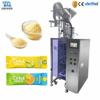 Machine d'emballage de granulés à soufflet arrière à coins arrondis, contrôlée par servo, pour le remplissage et la scellage de sachets de granulés de boisson instantanée au citron