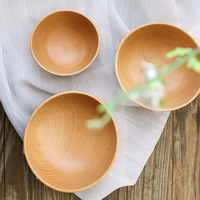 Offre Spéciale – Ensemble de Bols Multifonctionnels en Bois de Hêtre, Design Minimaliste, Écologiques, Faits Main, Durables – Bols à Soupe, Nouilles, Riz, Yaourt – Tendance