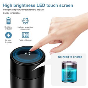 Termo Inteligente Personalizado con Logotipo, Botella de Agua Caliente Inteligente de Acero Inoxidable con Pantalla LED Digital de Temperatura y Filtro - Product Image 3