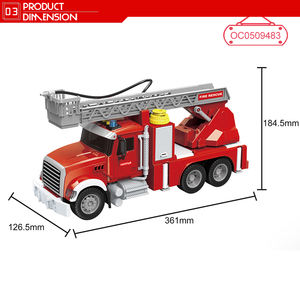 Camions de pompiers à friction en gros, jouets de modèle avec lumière et son - Product Image 4