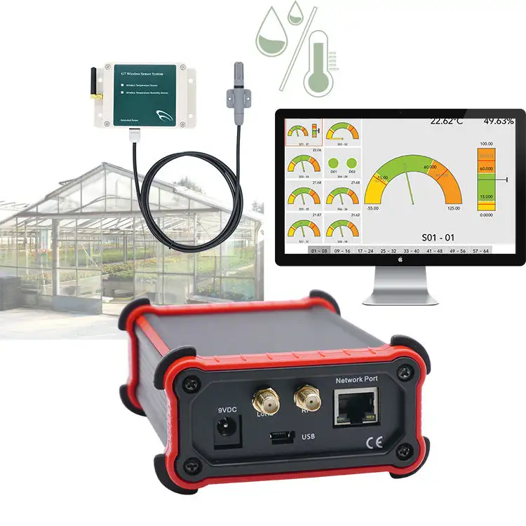 Monitor de humedad y temperatura, sensor inalámbrico IOT para granja
