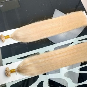 ดราก้อนบิวตี้ ขายส่ง ลดราคา ต่อผมอิตาเลียนเคราตินสีบลอนด์ ผมแท้ 100% เรมี่ ดับเบิ้ลดรอน ต่อผมแบบ U-Tip - Product Image 1