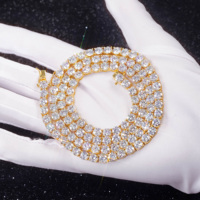 Chaîne tennis GRA Moissanite plaquée or 18 carats, prête à être expédiée, en argent 925 avec diamants VVS, collier/bracelet chaîne de diamants
