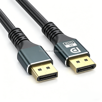 Câble tressé plaqué or 8K DP 1.4, 32,4 Gbps, 8K60Hz, 4K120Hz, 2K240Hz, HDR DSC, gaine en PVC pour moniteur de jeu, ordinateur et projecteur