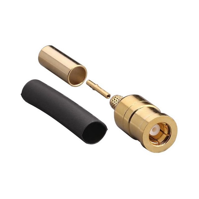 One Stop Kitting Service Supplier CONSMB007-G SMB Connector Plug Female Socket 50 Ohms Crimp CONSMB007G Free Hanging In-Line