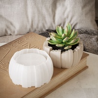 Moule en silicone DM1210 pour pot de fleurs en béton, plantes succulentes, moules pour pots de plantes en ciment, bricolage, artisanat, décoration d'intérieur, ornement
