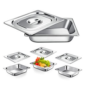 Équipement de restaurant de style américain Gn Pan Conteneur en acier inoxydable Plateaux métalliques 1/3 Gn Pan - Product Image 1