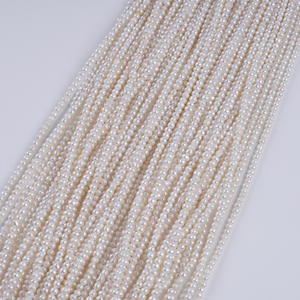 Promotion de perles de culture d'eau douce naturelles Keshi blanches AK de Zhuji, 3,5-4 mm, pour la fabrication de bijoux DIY, vente en gros de couleurs - Product Image 4