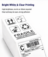 Étiquettes en carton rectangulaires autocollantes avec code-barres, forte adhérence, durables et imperméables, blanches, pour emballage express