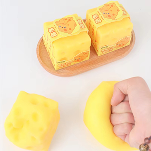 Juguetes Blandos de Queso Cuadrados para Apretar, de Rebote Lento, para Aliviar el Estrés, Juguete Sensorial Suave de Queso Mantequilla, Juguete Antiestrés - Product Image 2