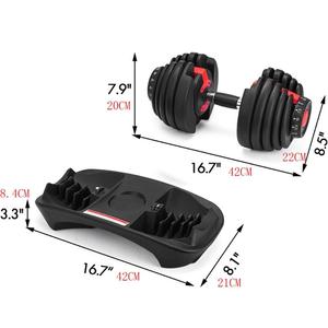 52.5lbs Adjustable Cast Iron <b>Dumbbell</b> <b>Weights</b> Fitness Equipment for Home Use and Bodybuilding - Product Image 4