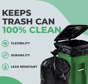 Vente en gros 40l 50l 100l PE-HD biodégradable 60 gallons sac poubelle robuste noir gros déchets sacs en plastique ordures - Product Image 6