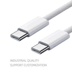 Kabel Tipe-C 60W Grosir 1M Pengisian Cepat USB 2.0 Nilon Terjaring PVC Kompatibel PD Kabel Transfer Data untuk Komputer & Kamera - Product Image 1