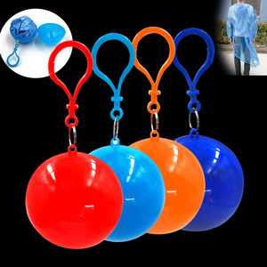 Imperméable jetable portable en forme de boule, imperméable sphérique compressible pour usage extérieur, hommes, femmes et adultes, adapté pour - Product Image 1