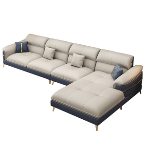 Muebles de Sala de Estar, Juego de Sofás de Cuero en Forma de <span class=keywords><strong>L</strong></span>, Diseño Moderno, Combinación de Sofás para Sala de Estar - Product Image 6