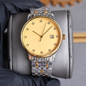 Reloj de Pulsera Premium para Hombre, Esfera Blanca con Marcadores de Diamantes, Correa de Acero Inoxidable, Visualización de Fecha - Elegante Reloj Formal para Hombre - Product Image 6