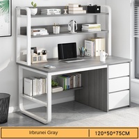 Escritorio Moderno y Sencillo de Madera con Cajón de Hierro Ajustable para Computadora, Mueble Duradero para Oficina en Casa, Ideal para Espacios Pequeños, Venta al por Mayor
