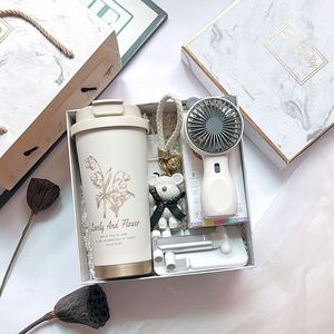 <b>Cheap</b> Silk Screen Printed Modern Art Business <b>Gift</b> Box 316 Stainless Steel Travel Mug Mini Fan Wholesale Promotional Bulk Order - Product Image 3