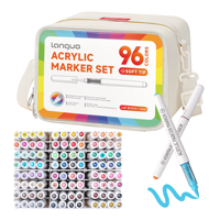 Ensemble de 96 marqueurs acryliques à grande capacité en PET, système d'encre rechargeable, pour graffiti professionnel, art de rue, toile