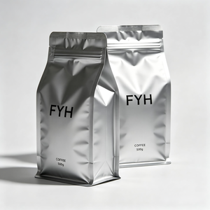 Bolsa de café con cierre hermético de 500g, laminada, con diseño de bolsa de café orgánico natural, apta para uso alimentario. - Product Image 2