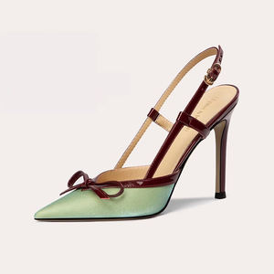 <span class=keywords><strong>Tacchi</strong></span> Alti da Donna in Stile Francese, Design di Nicchia, Nuovi Modelli Estivi con Tacco Sottile, Punta a Farfalla, Chiusura Slip-on, Colori Misti - Product Image 1