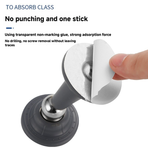नो-ड्रिल मजबूत चुंबकीय मूक सिलिकॉन दरवाजा बंद कमरे के दरवाजों के लिए दीवार माउंट विंडप्रूफ एंटी-टकराव स्व-चिपकने वाला फर्श - Product Image 5