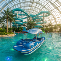 Bateau électrique Dolphin en fibre de verre durable, équipement de jeux aquatiques pour parc aquatique, pour 4 personnes