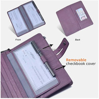 Ladies Wristlet Business Travel Purse Removable Checkbook Cover Inside Clutch Wallet RFID Cheap Leather Women Long Wallet