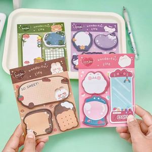 Kawaii Self-Adhesive Sticky Notes <b>Memo</b> <b>Pad</b> for Office or School Use for Gifts Promotions 100*130mm 3pad*20sheets - Product Image 6